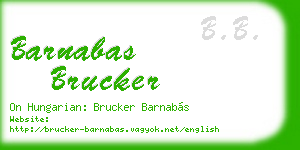 barnabas brucker business card